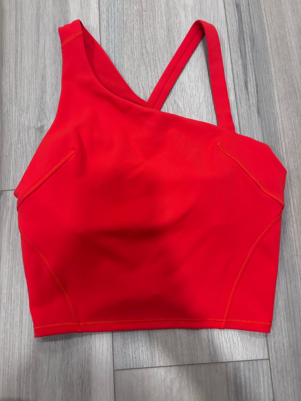 lululemon athletica Red Asymmetrical Sports Bra Tank